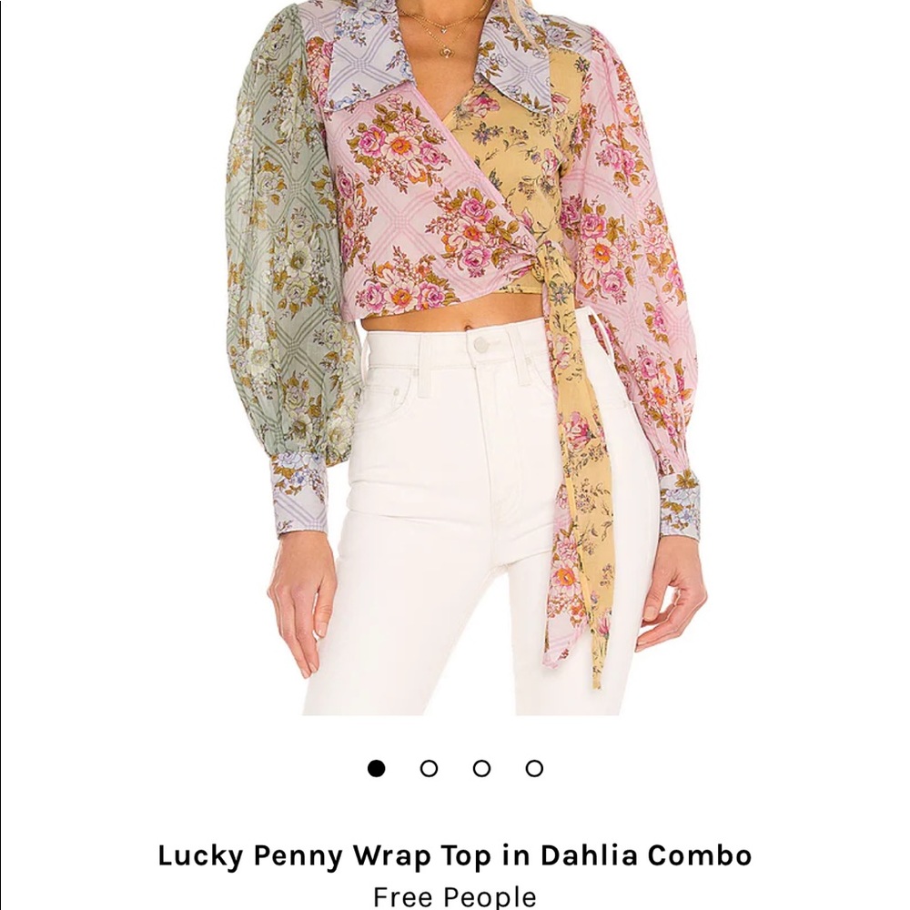 Free people lucky penny wrap top NWOT Sz xs